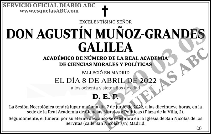 Agustín Muñoz-Grandes Galilea