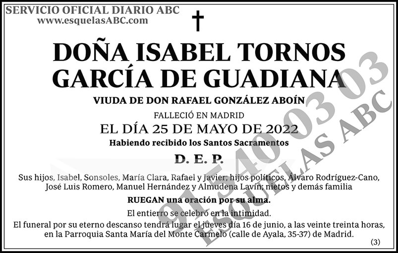 Isabel Tornos García de Guadiana