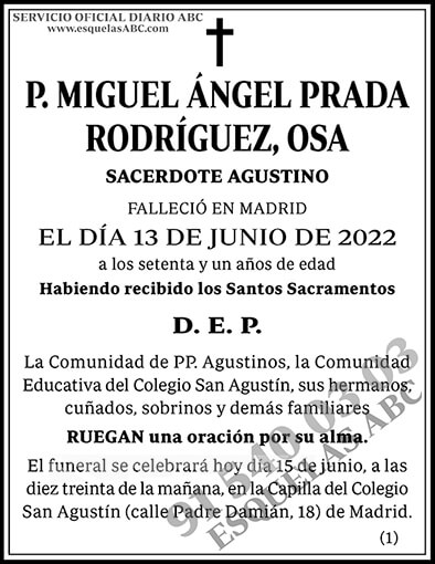 Miguel Ángel Prada Rodríguez, Osa