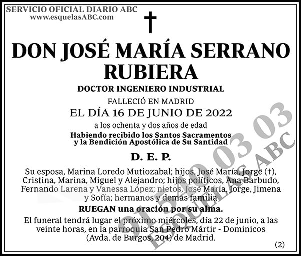 José María Serrano Rubiera
