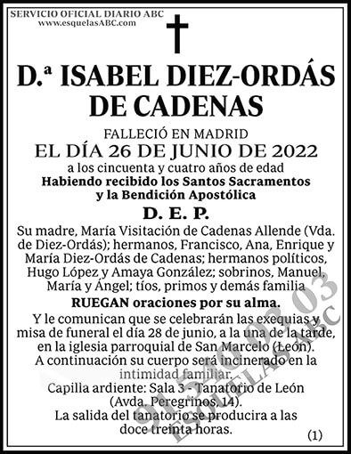 Isabel Díaz-Ordás de Cadenas