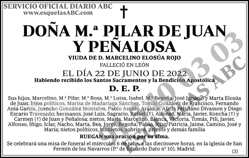 M.ª Pilar de Juan y Peñalosa