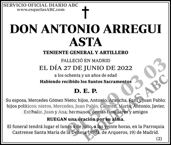 Antonio Arregui Asta