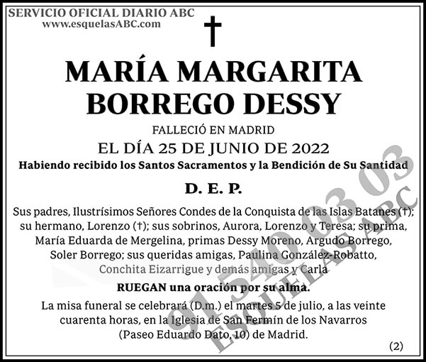 María Margarita Borrego Dessy
