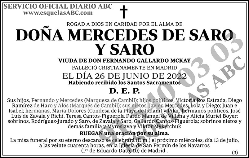 Mercedes de Saro y Saro