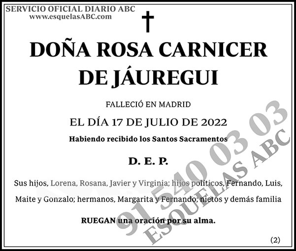 Rosa Carnicer de Jáuregui