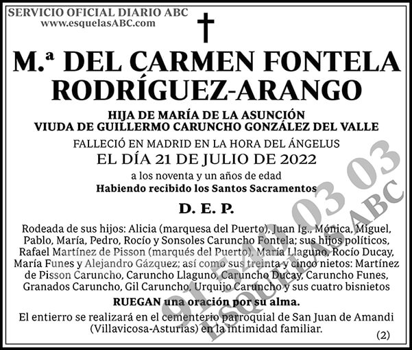 M.ª del Carmen Fontela Rodríguez-Arango