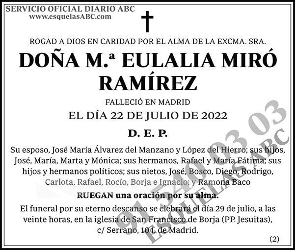 M.ª Eulalia Miró Ramírez