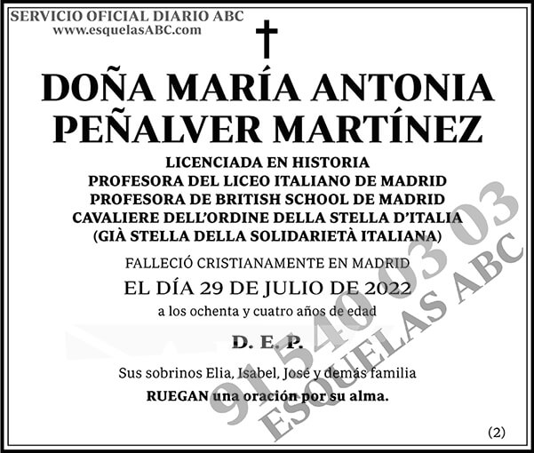 María Antonia Peñalver Martínez