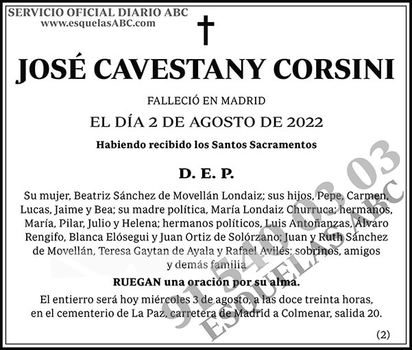 José Cavestany Corsini