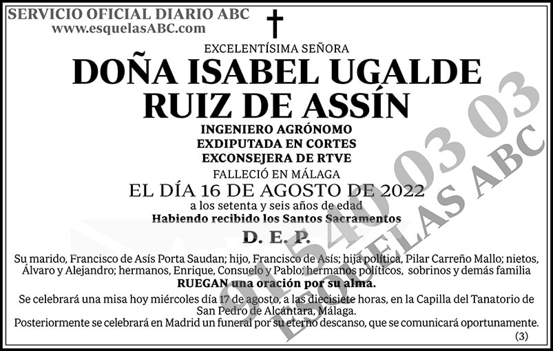 Isabel Ugalde Ruiz de Assín