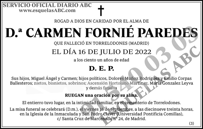 Carmen Fornié Paredes