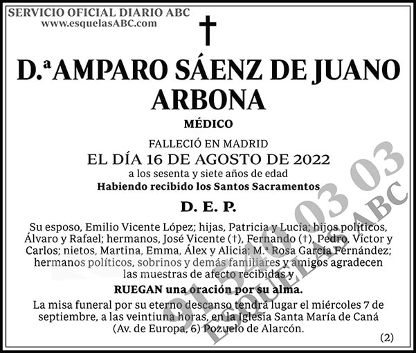 Amparo Sáenz de Juano Arbona