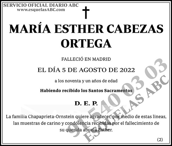 María Esther Cabezas Ortega
