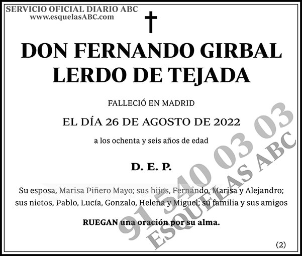 Fernando Girbal Lerdo de Tejada