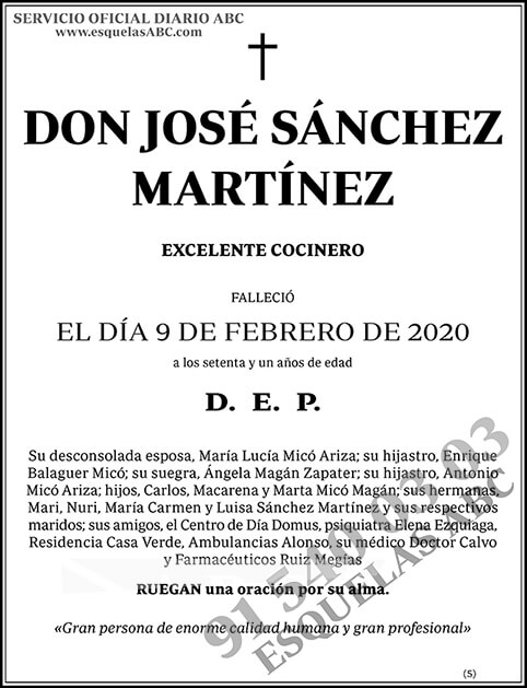 José Sánchez Martínez