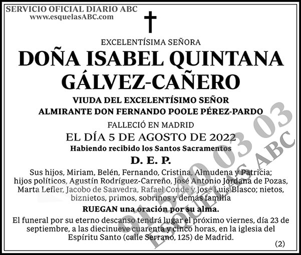 Isabel Quintana Gálvez-Cañero