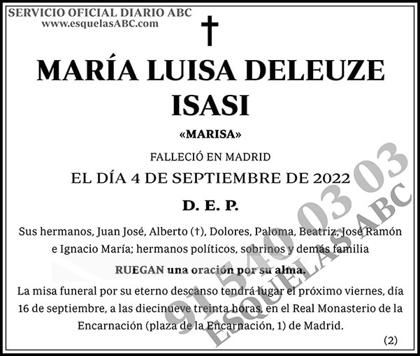 María Luisa Deleuze Isasi
