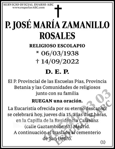 José María Zamanillo Rosales