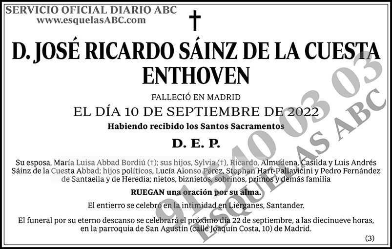 José Ricardo Sáinz de la Cuesta Enthoven