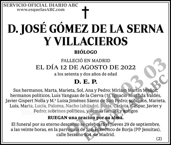 José Gómez de la Serna y Villacieros