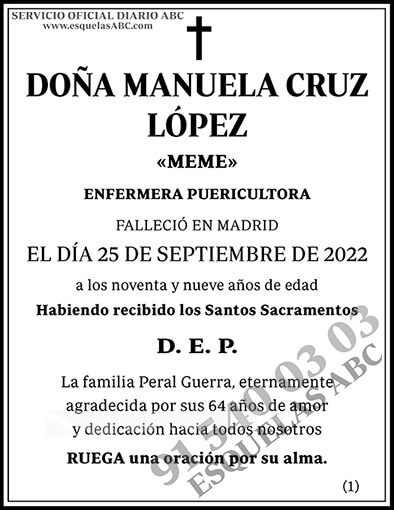 Manuela Cruz López