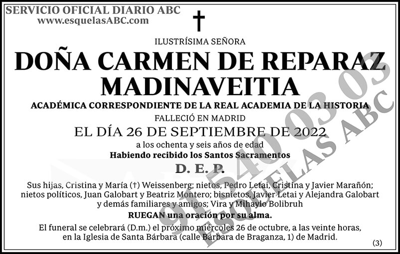 Carmen de Reparaz Madinaveitia