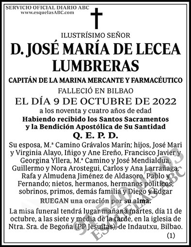 José María de Lecea Lumbreras