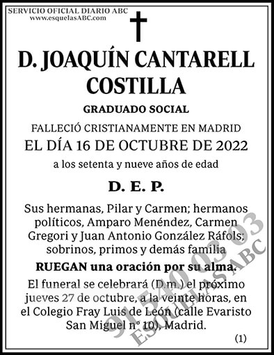 Joaquín Cantarell Costilla