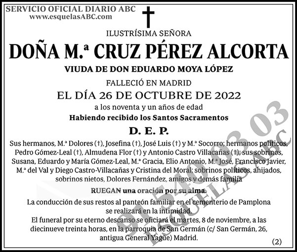M.ª Cruz Pérez Alcorta