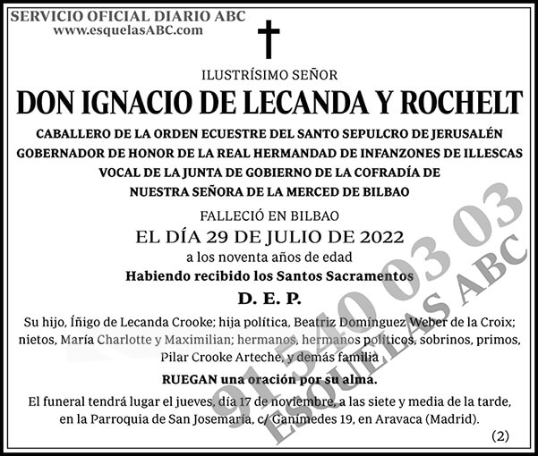 Ignacio de Lecanda y Rochelt
