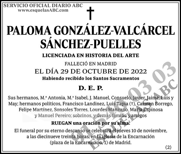 Paloma González-Valcárcel Sánchez-Puelles