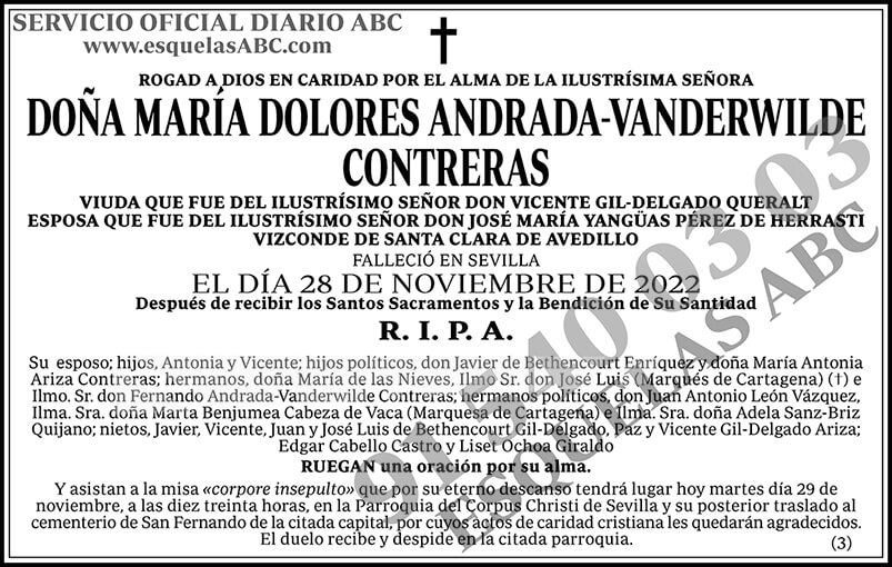 María Dolores Andrada-Vanderwilde Contreras