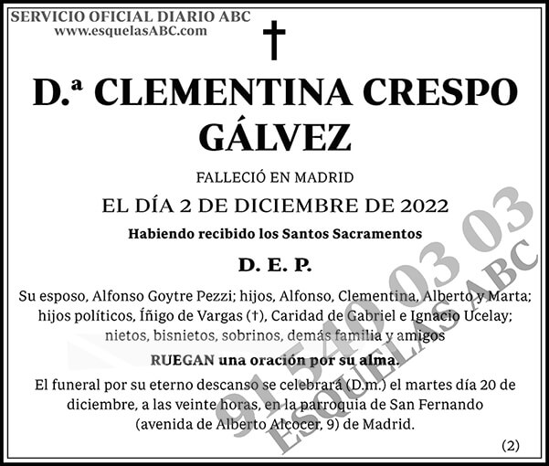 Clementina Crespo Gálvez