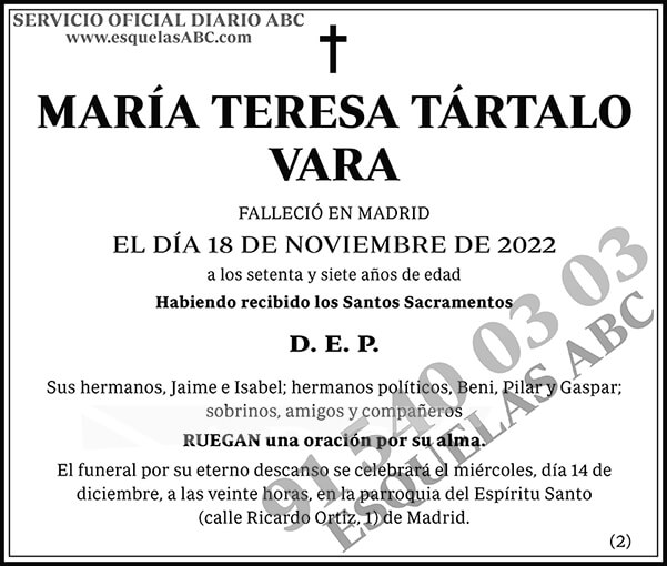 María Teresa Tártalo Vara