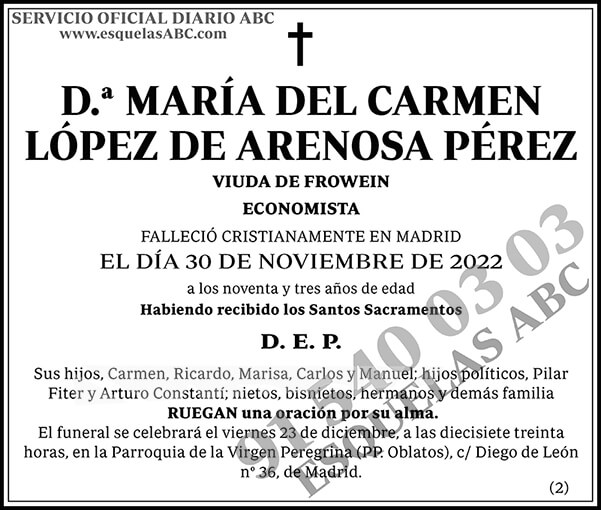 María del Carmen López de Arenosa Pérez