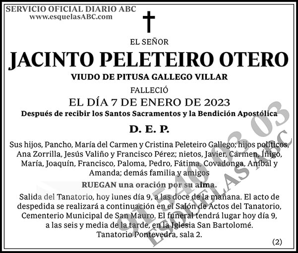 Jacinto Peleteiro Ortero
