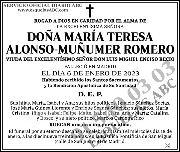 María Teresa Alonso-Muñumer Romero