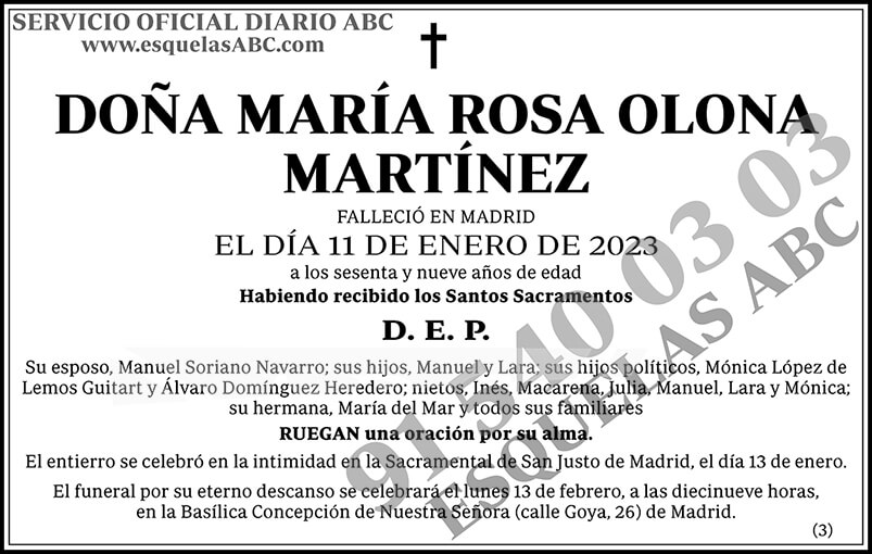 María Rosa Olona Martínez
