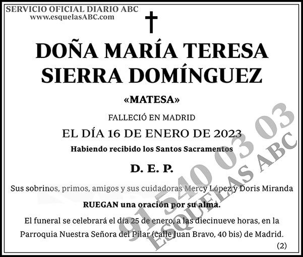 María Teresa Sierra Domínguez
