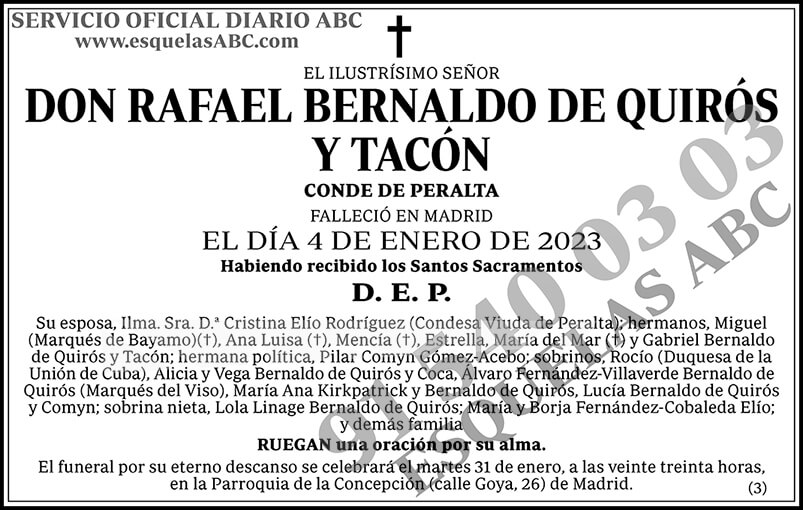 Rafael Bernaldo de Quirós y Tacón