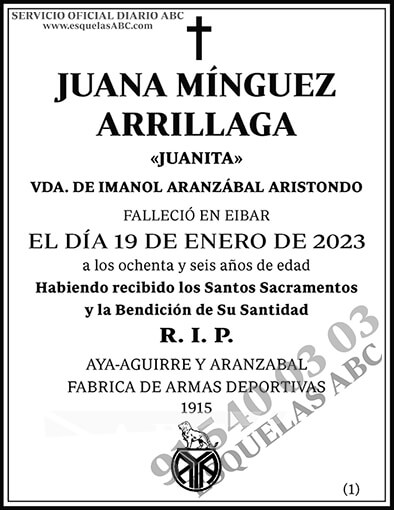 Juana Mínguez Arrillaga