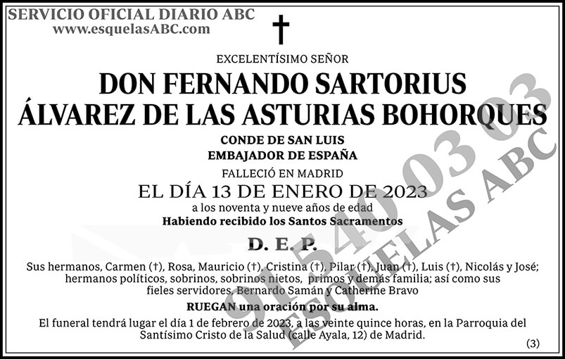 Fernando Sartorius Álvarez de las Asturias Bohorques
