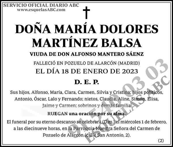 María Dolores Martínez Balsa