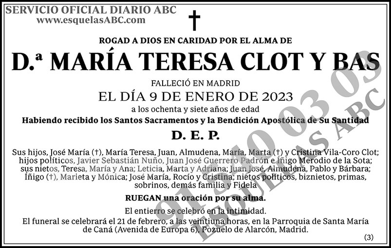 María Teresa Clot y Bas