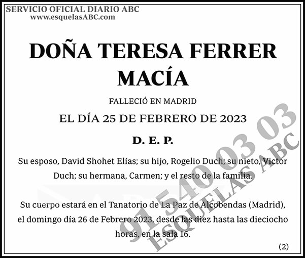 Teresa Ferrer Macía