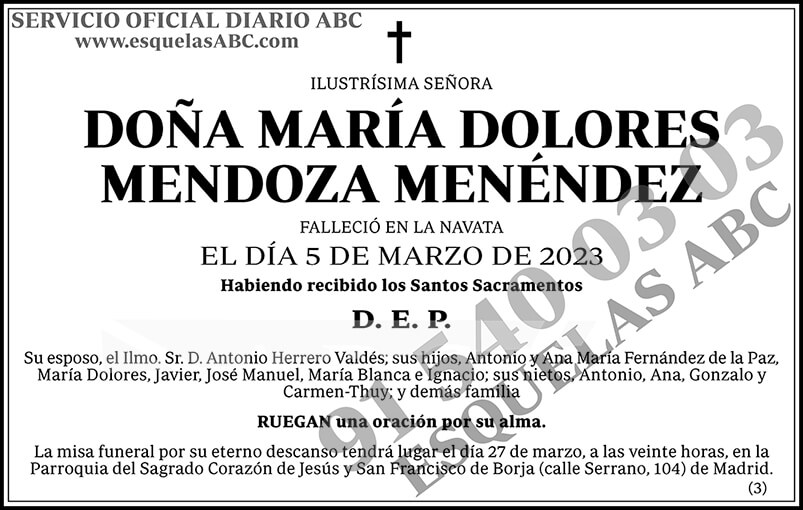 María Dolores Mendoza Menéndez