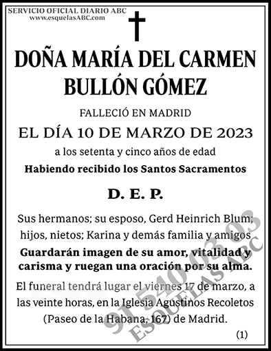 María del Carmen Bullón Gómez