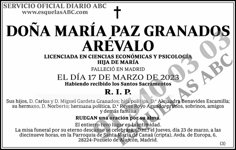 María Paz Granados Arévalo