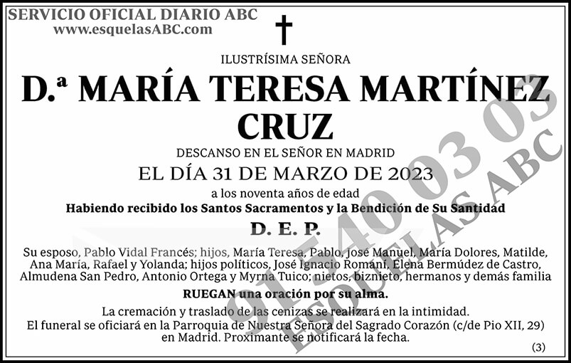 María Teresa Martínez Cruz